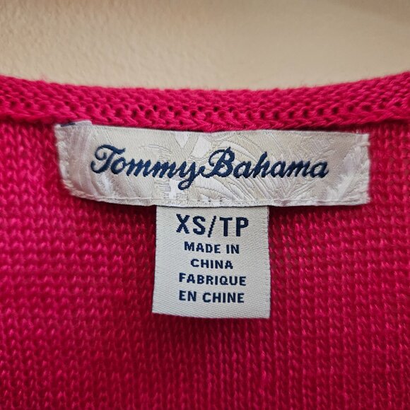 Tommy Bahama Women's Glowing Azalea Knit Top Size XS 100% Linen - Picture 4 of 6